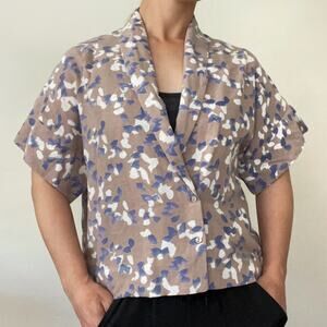 NWT Mirth Shanghai top mushroom petal print S